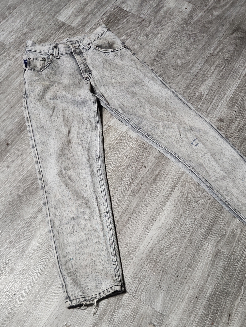 Vintage Lee Gray Washed Jeans - Casual Straight Fit
